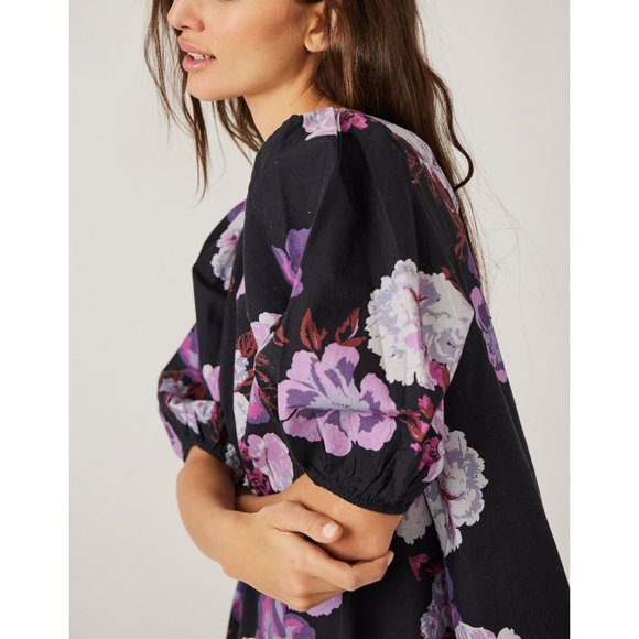 🎉LAST CHANCE🎉 FREE PEOPLE Maye Poplin Tunic / Midnight Combo - Picture 4 of 7